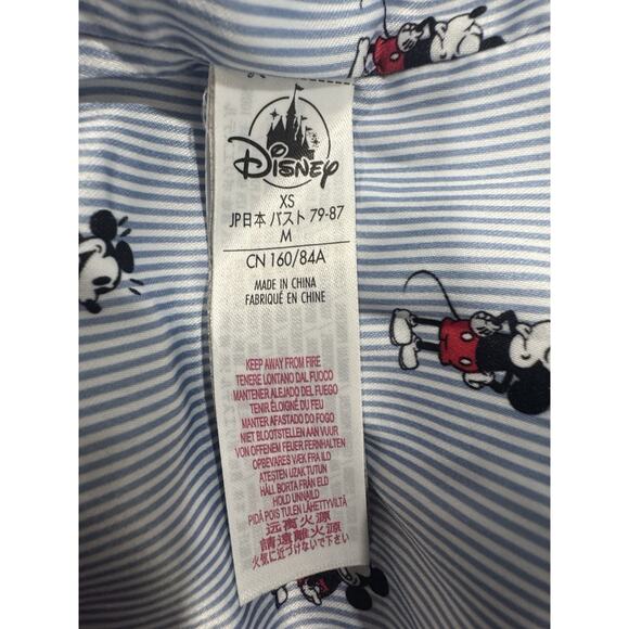 Disney Mickey Mouse Blue Raincoat Hooded Jacket Pockets Fun Lining - Picture 5 of 7